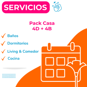 Pack Servicio de Aseo Casa 4D + 4B